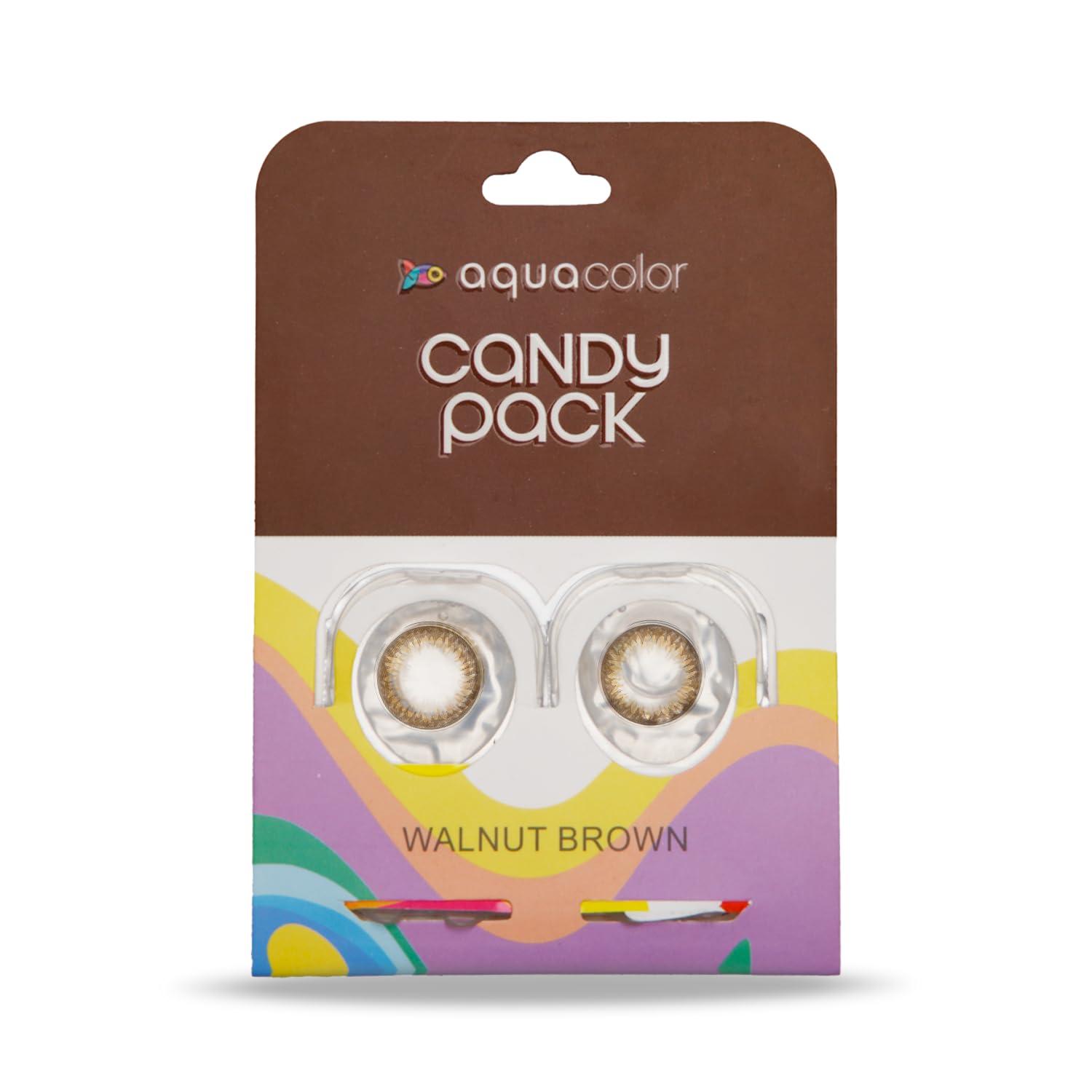 AQUALENS CONTACT LENSES AQUALENS CONTACT LENSES Aquacolor Dusky Brown Candy Pack Zero Power Colored Lenses (2 Lens/Box)