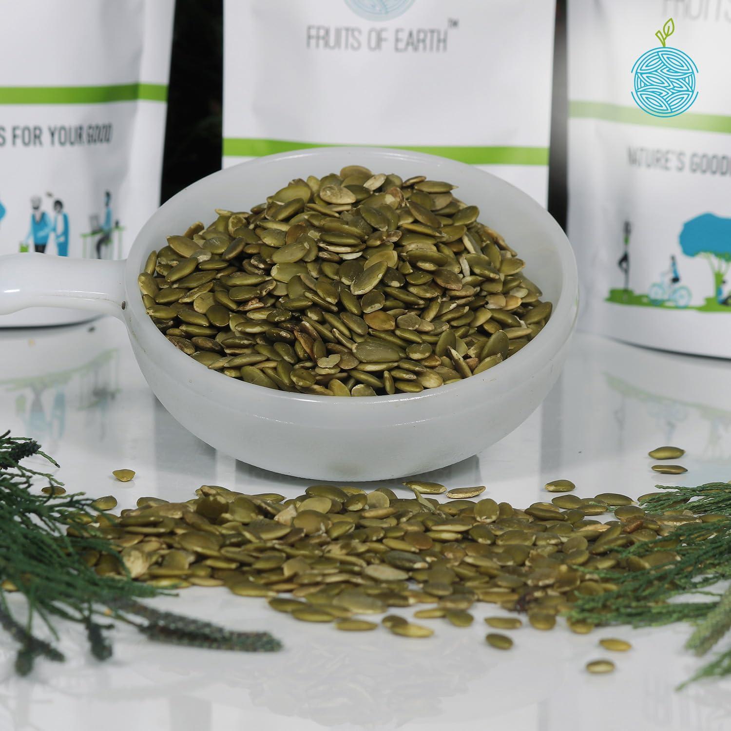 Fruits Of Earth FRUITS OF EARTH 100% Natural Premium Pumpkin Seeds (100 Grams - Pack of 1) | High in Fiber & Boosts Immunity | Supports Digestive Wellness & Bone Health | Rich in Magnesium & Antioxidants | Roasted & Nutritious Seeds
