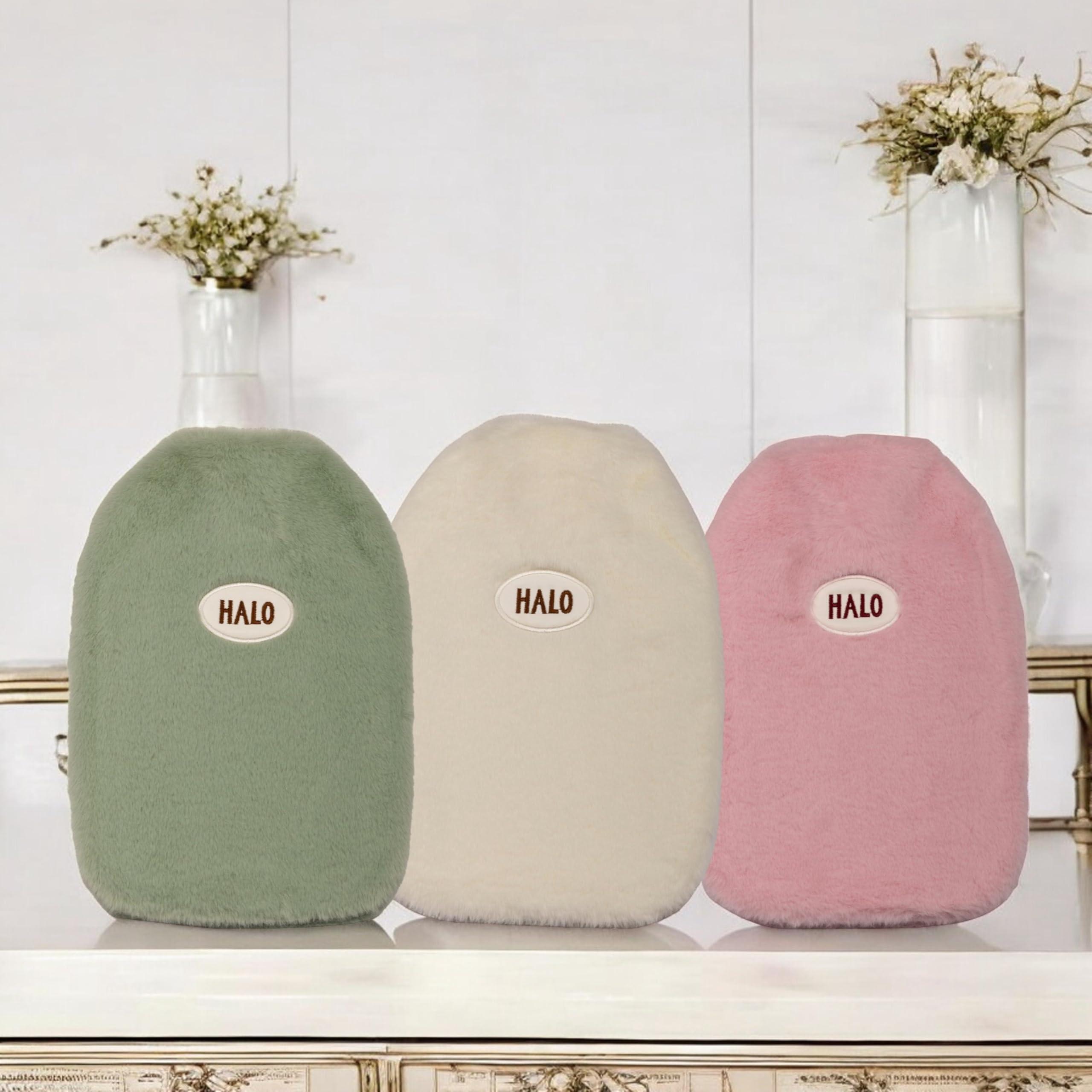 COSKIRA COSKIRA Hot Water Bottle with Plush Cover 2L Hot Water Bag Therapy Heater Bag Warm Hands, Waist, Belly, Feet Washable Rubber Bag Warm Relaxing Heat Cold Therapy long-lasting -Multi