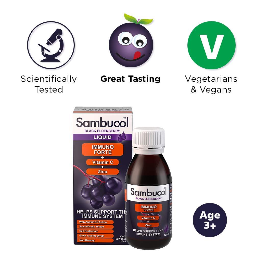 Sambucol Sambucol 120ml Immuno Forte Liquid by SAMBUCOL Black Elderberry Liqu