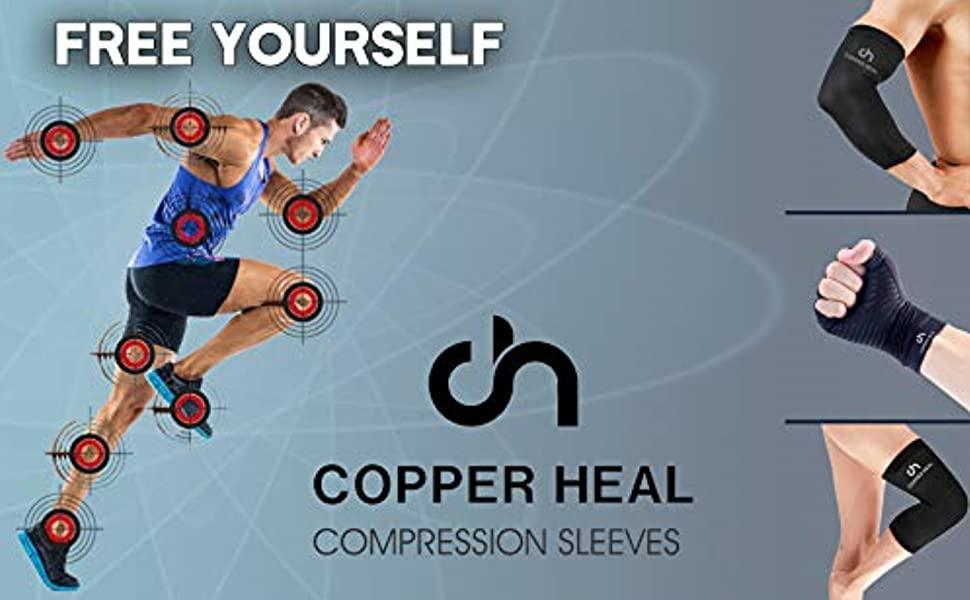 COPPER HEAL COPPER HEAL Arthritis Compression Gloves - Copper Glove for Rheumatoid Arthritis, Carpal Tunnel, RSI , Osteoarthritis & Tendonitis - FULL Finger