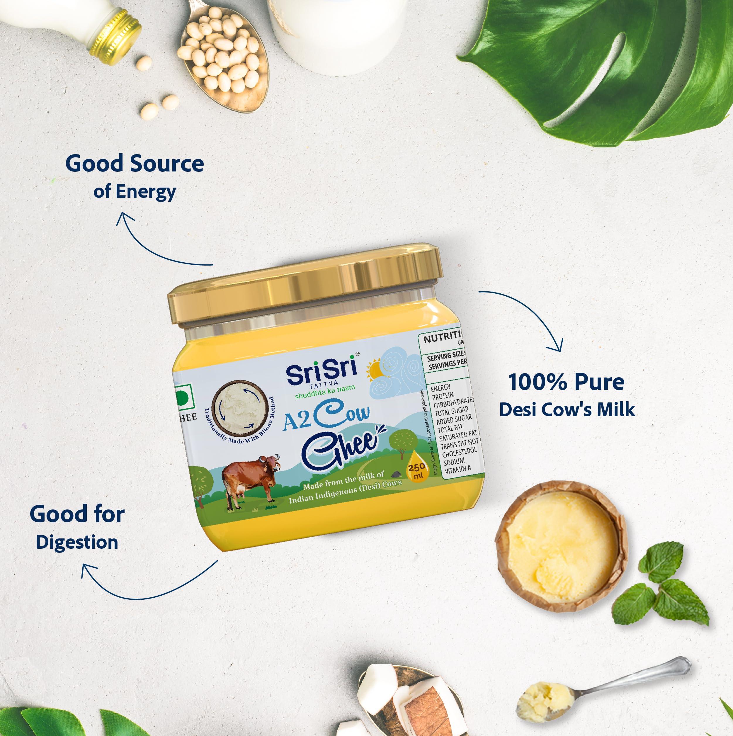 Sri Sri TATTVA shuddhta ka naam Sri Sri Tattva shuddhta ka naam - A2 Ghee 250 ml - Organic A2 Desi Ghee for Better Digestion and Immunity