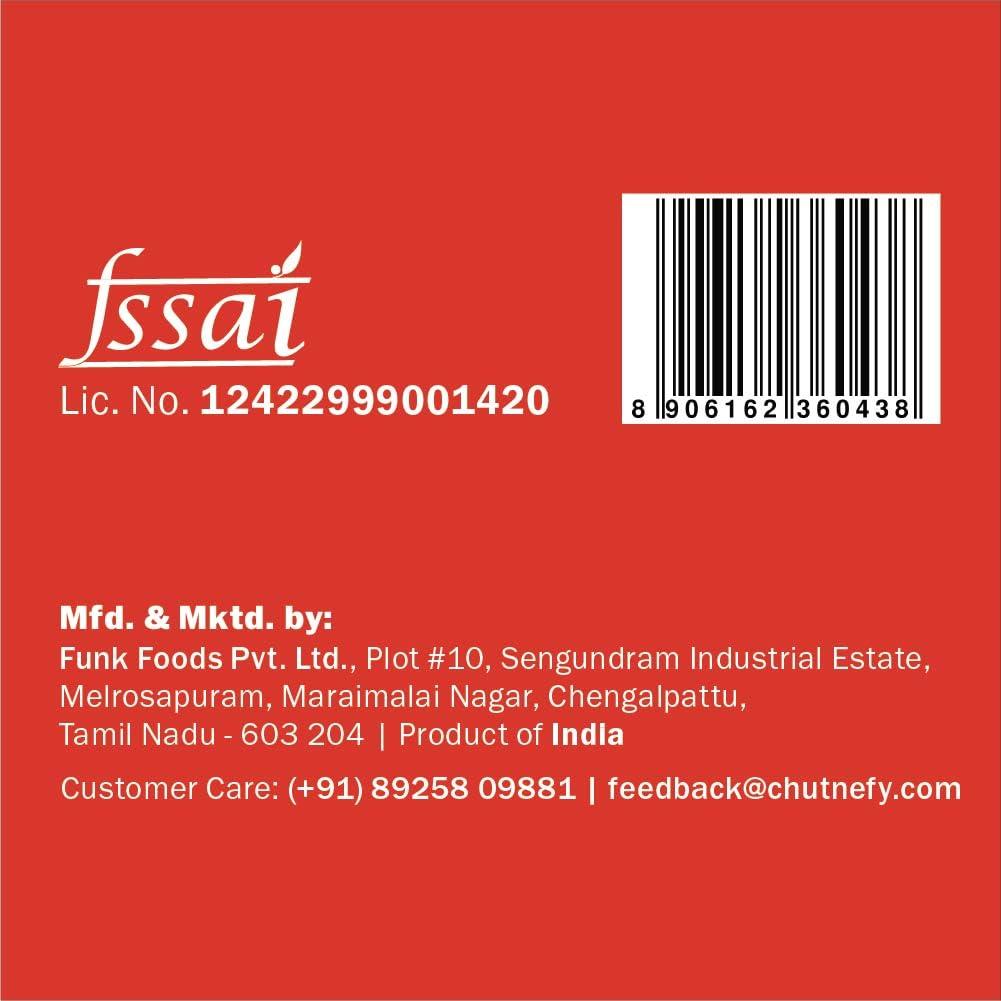 CHUTNEFY Chutnefy - 5-Second Instant Tomato Chutney - Pack of 1 Serves (5-6) | Home Style Delicious & Ready-to-Eat Chutneys| 100% Natural Ingredient | No Preservatives or Additives