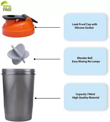BDPE BDPE Plastic Life is A Sport Shaker Bottle with Protein Funnel/Fuel Shaker/Gym Shaker/Protein Shaker/Sipper Bottle/Gym Bottle/Water Bottle, 500ml (Orange)