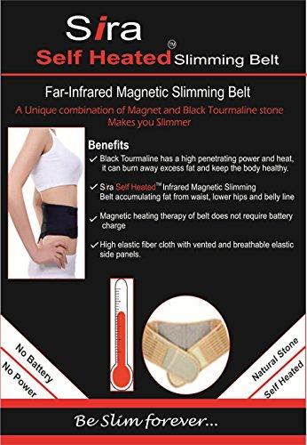 Sira Self Heated Sira Self Heated Tourmaline Magnetic Slimming Belt- For Unisex (L, Beige)
