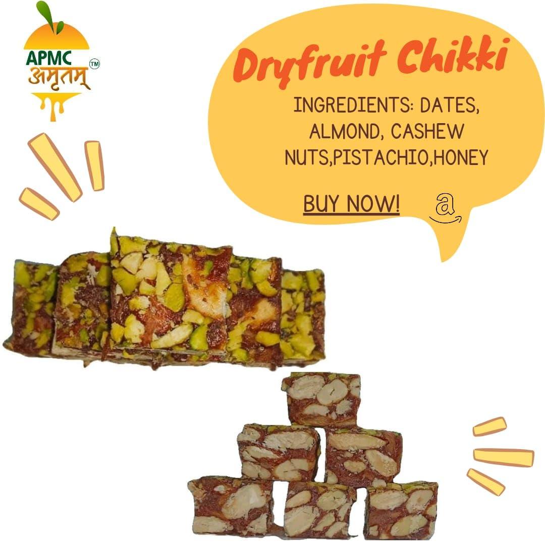 Generic Khajur Dry Fruit Chikki | Dates Chikki | Khajur Pak Mithai | Khajoor Dry Fruits Barfi 500 gm