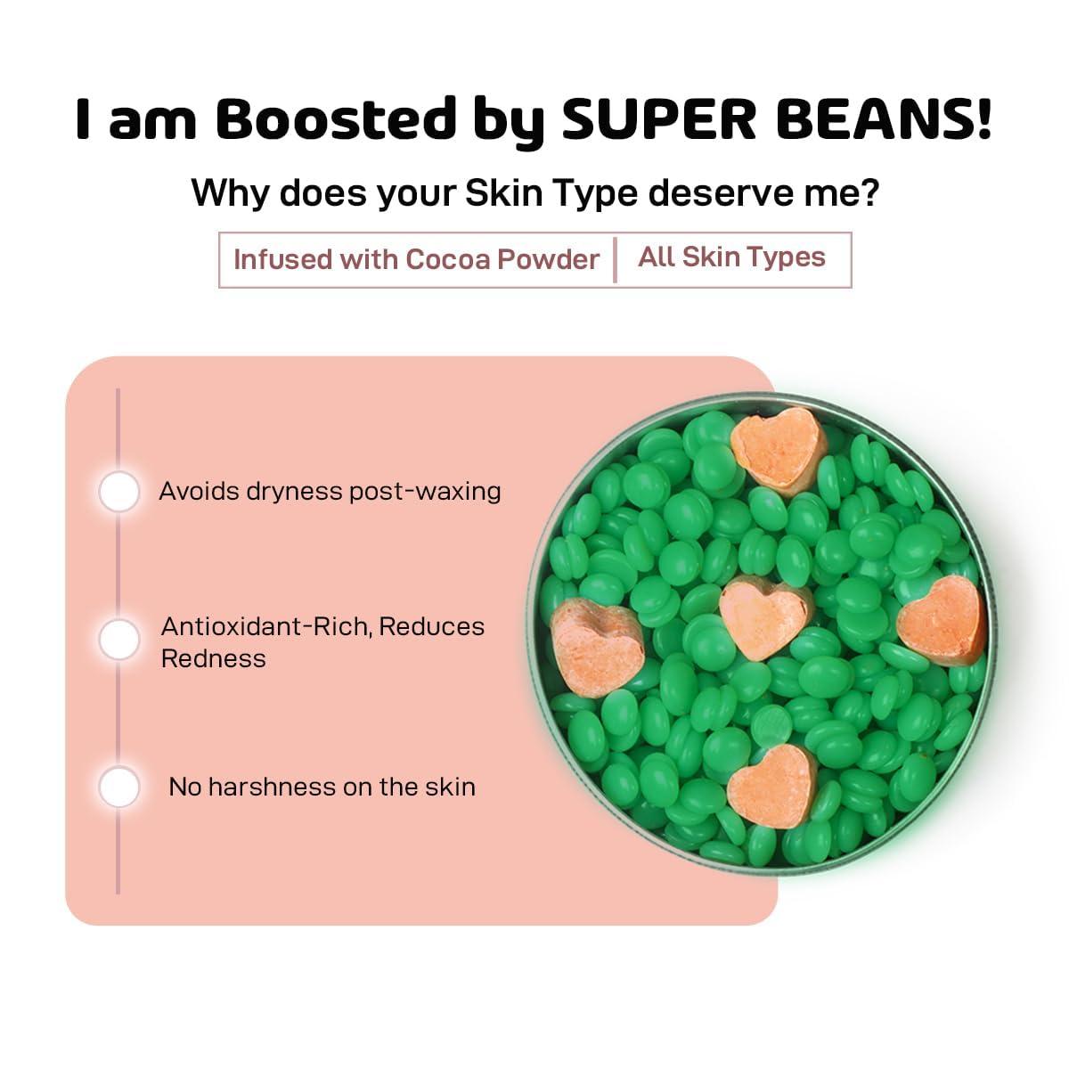 Say Hi Say Hi to Brazilian Wax Beans | Facial Hair Removal, Bikini, Underarms | Stripless, Painless Liposuble Katori Wax Kit for Normal Skin Type (130 grams)