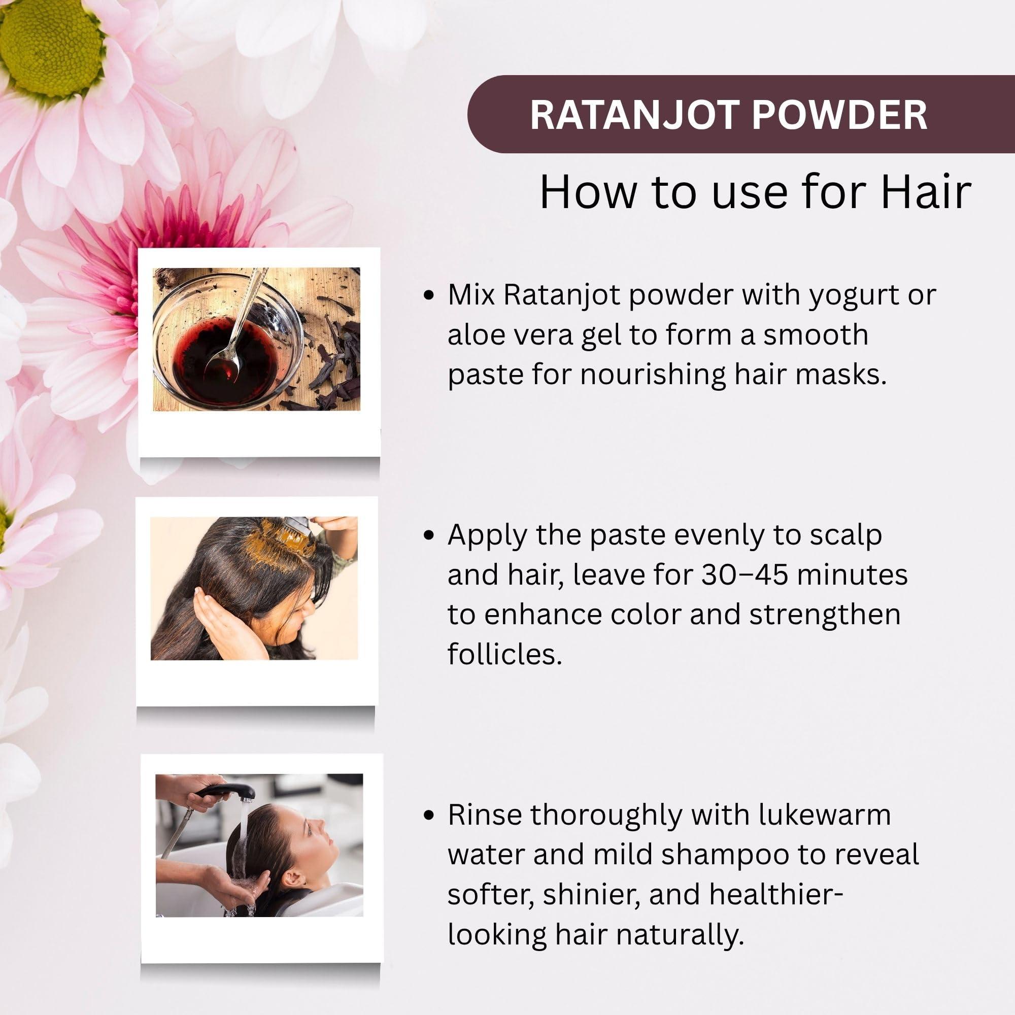 BrijBooti Birju Mahavir Ratanjot Powder- Alkanna Tinctoria -Alkanet Root Powder 200 Gr