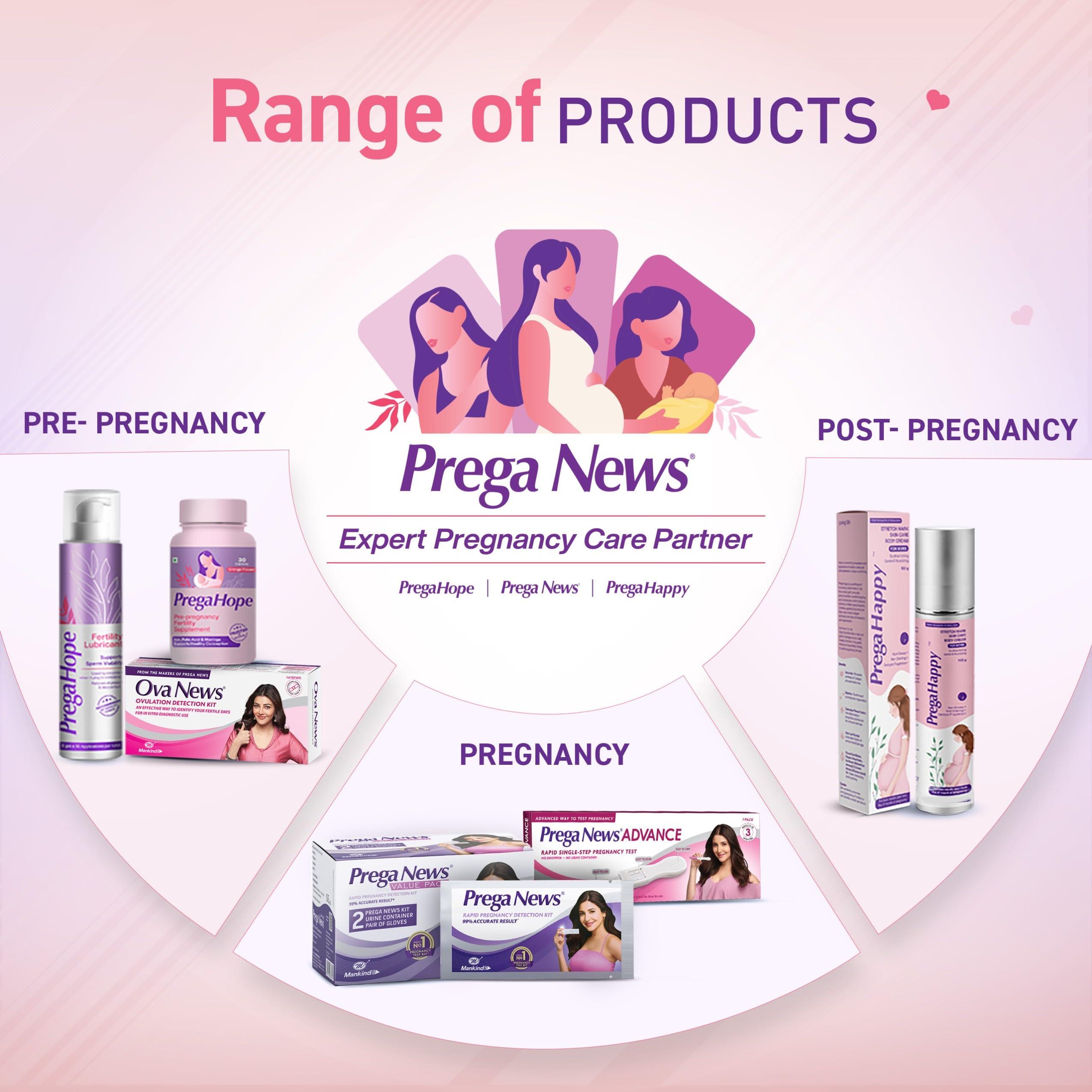 Prega News Prega News One Step Urine HCG Pregnancy Test Kit Device - Pack of 6 Kits| 99% Accurate Results in 5 Mins| Indias No 1 Pregnancy Kit