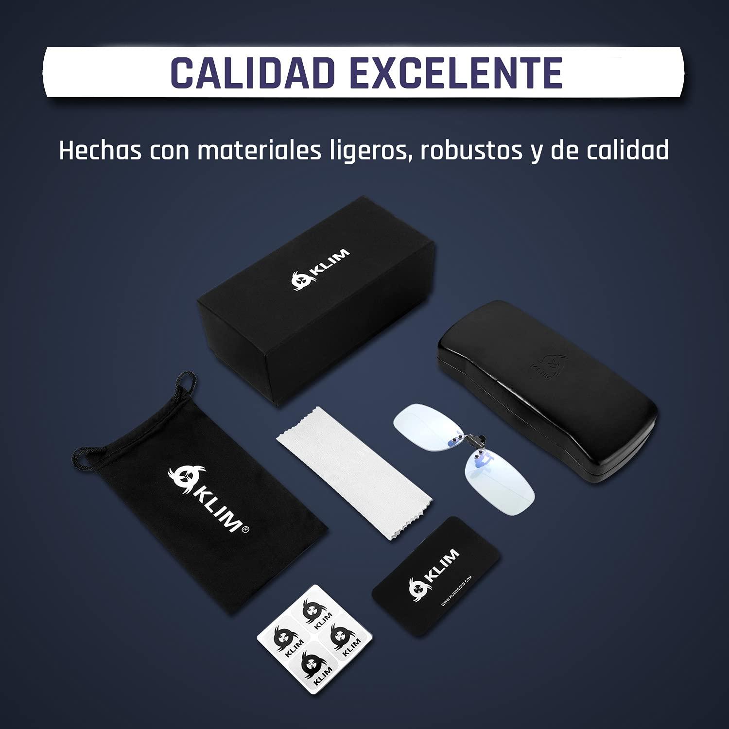 KLIM KLIM Protect OTG Clip-on Glasses to Block Blue Light - NEW 2023 - High Protection Blue Blocker Glasses for Screen - Gaming Glasses PC Mobile TV - Filters Blue Lights