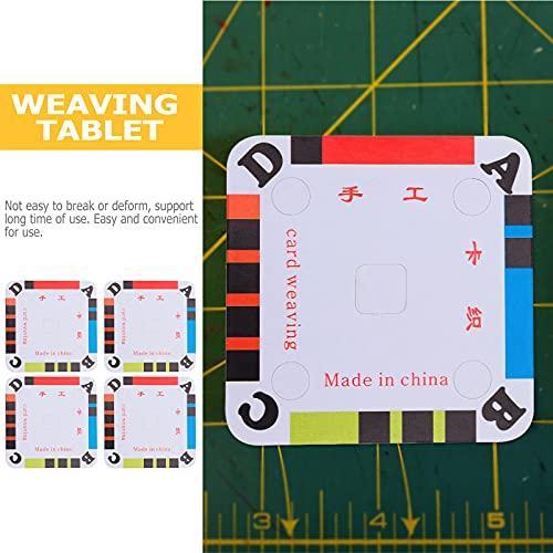 HEALLILY 100Pcs Weaving Cards Paper Loom Cards Tablet for Loom Weaving Supplies