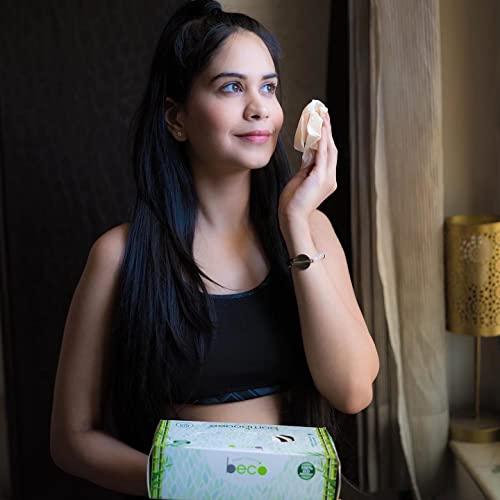 beco Reusable Kitchen Towel Roll (20 Sheets) Natural & Organic Bamboo Cloth No Tree Paper Towels and Biodegradable & Eco Friendly Brand Beco! Bambooee Natural Facial Tissue Carbox 200 Pulls (Pack of 3)