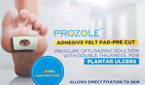 DYNAA Prozole Adhesive Felt Pads, 5x5 cm, for Feet, Dressing Pad