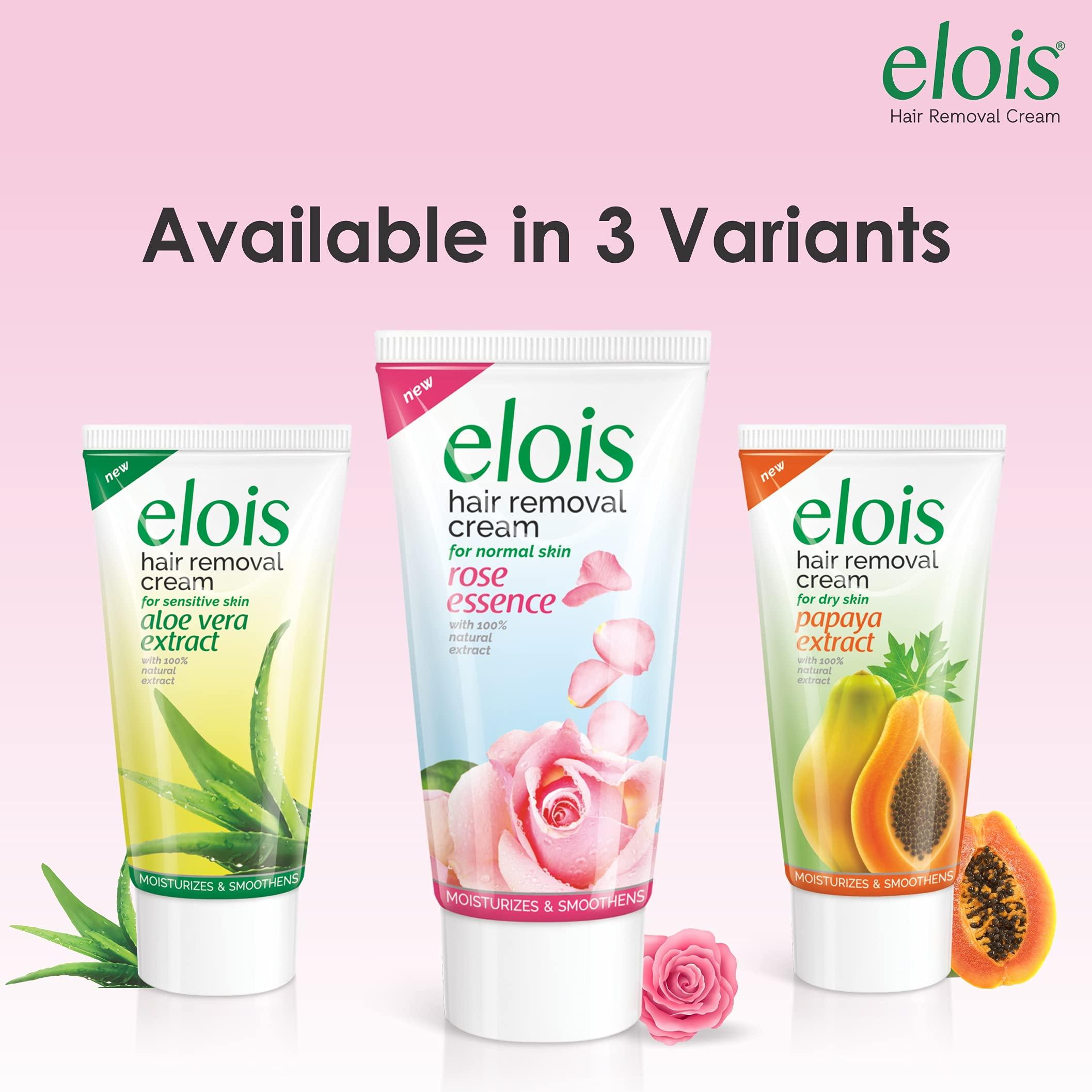 elois Elois Hair Removal Cream with Natural extracts Painless for Sensitive & Dry Skin Pack Of 8 (Rose Extract, 25 Gram)