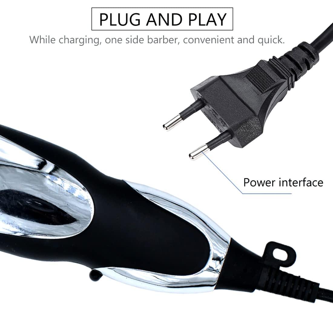 QGS QGS Men\'s KMEY Waterproof Professional Big Corded Beard Mustache Hair Trimmer High Power Hair Clipper Electric Razor Multicolor (0.8mm to 12mm Trimming Range) (6 Month Warranty) 105