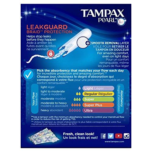 Tampax Tampax Pearl Plastic Fresh Scent Tampons, Super Plus Absorbency, 18 Count