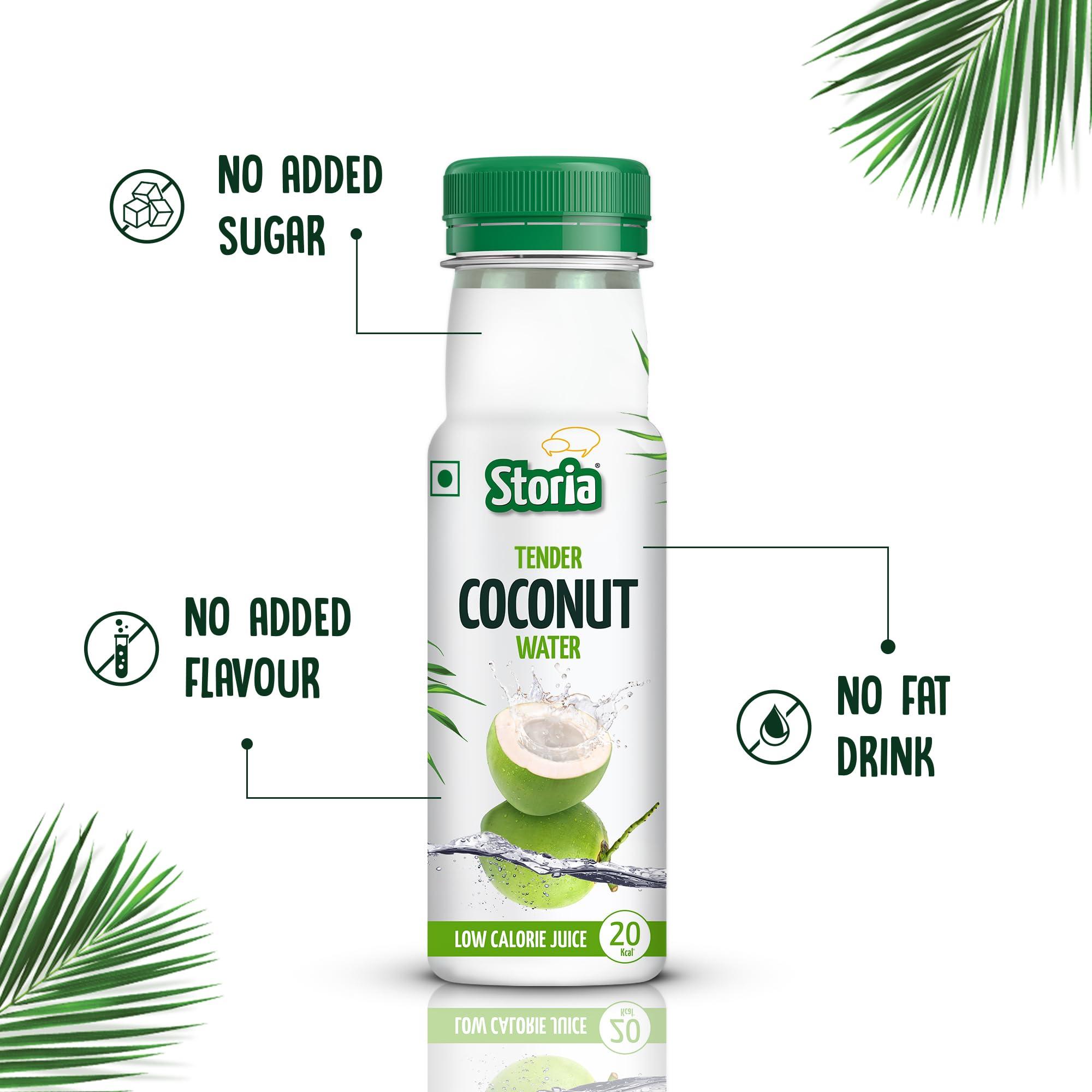 Storia Storia 100% Tender Coconut Water, No Added Sugar, No Added Flavours - 200ml PET (Pack of 30)
