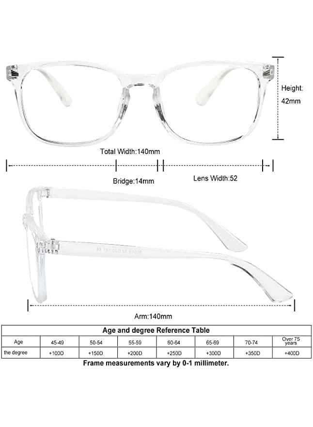 LUXURIA LUXURIA Unisex READING/COMPUTER Glasses, Anti Eyestrain, Computer, Reading, Gaming Glasses for Kids and Teens