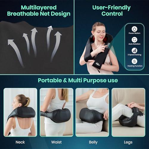 Dr Physio Dr Physio (USA) Electric Heat Shiatsu Machine Body Massagers (for Cervical Neck Shoulder & Back Pain Relief)