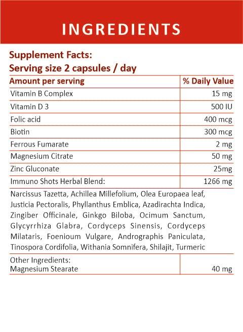 KRISH HERBALS KRISH HERBALS Immuno shield (Ayurvedic + essentialvitamins) 60 capsule