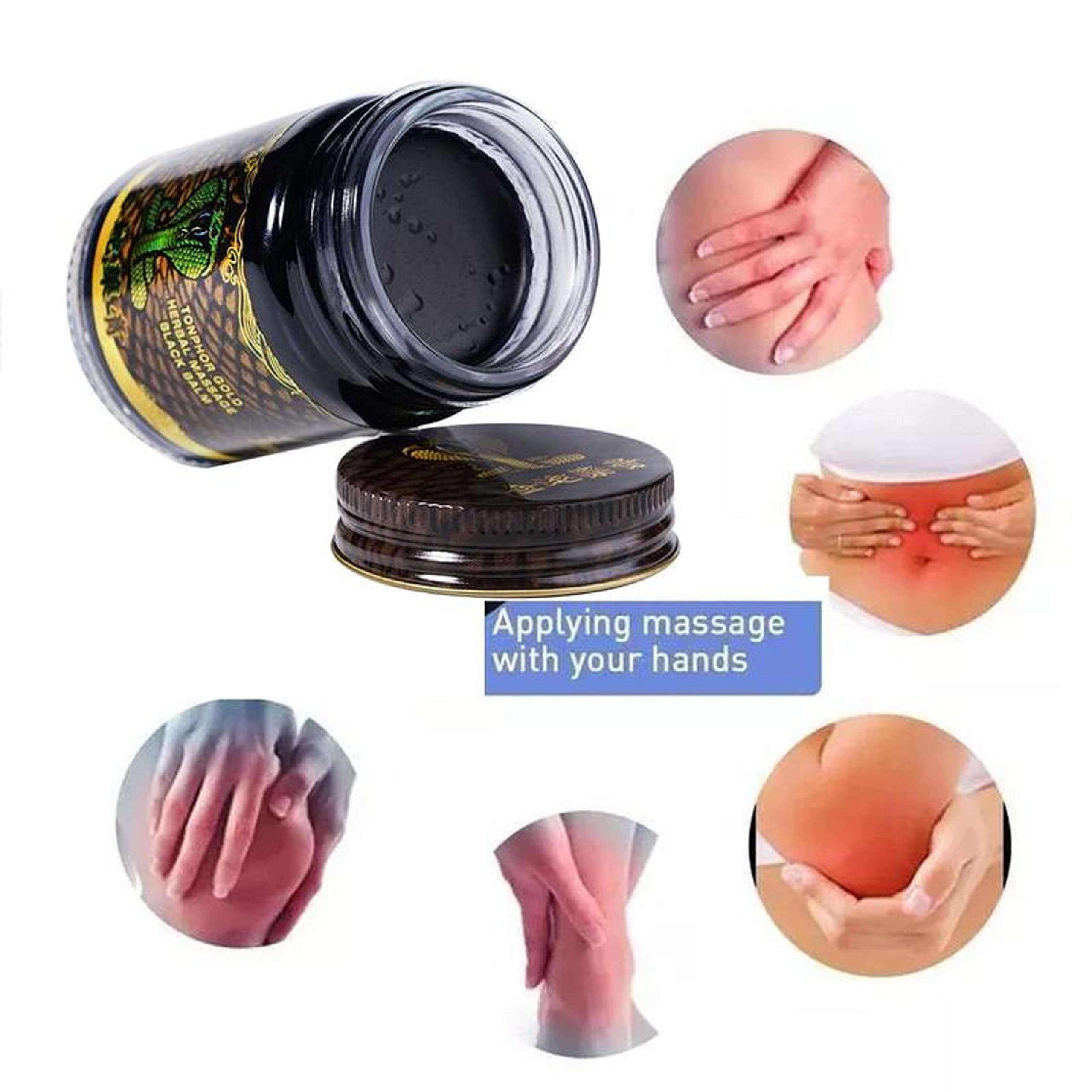 HANI PO HANI PO Ton Phor brand Black Balm rub BLACKSNAKE 50g - Pack of 1 - Thailand ProductPain relief balm | Oil for elder women | Men Pain relief balm for adult | Pain relief oil for women | Mens | Pain relief balm for girls | boys - Imported Products