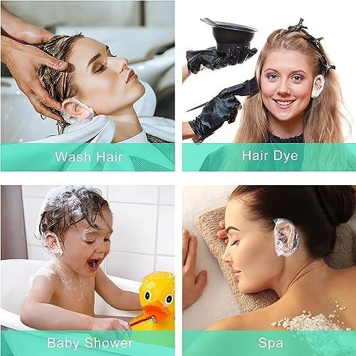 Belanto Waterproof Ear Stickers 500pcs, Disposable Ear Waterproof Ear Protection for Swimming, Showering and Other Water Sports Kids,women Heel Invisible Foot Sticker, Plastic (Disposable Ear Covers 500)