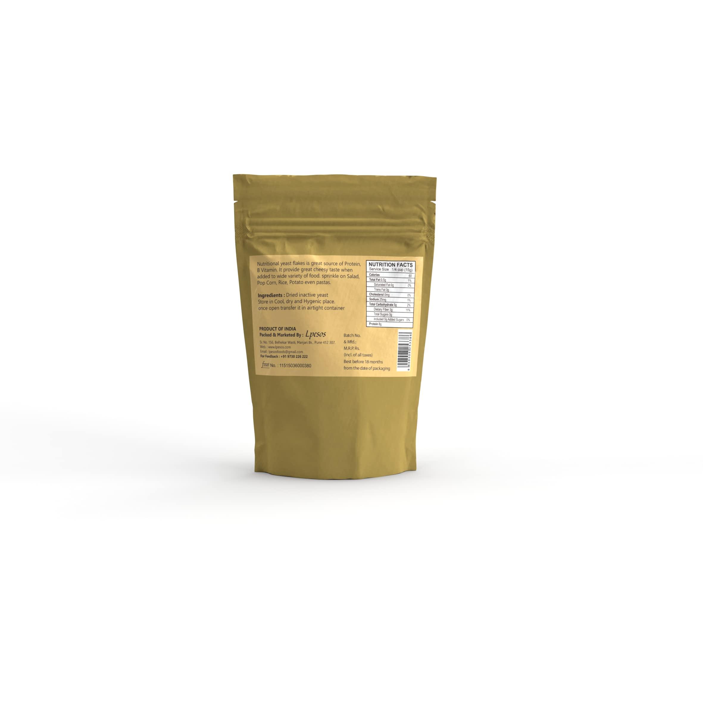 LPESOS LPESOS Nutritional Yeast Flakes, 60g [Fortified with Vitamin B12, Gluten Free, Nutty and Cheesy Tasting Nooch]