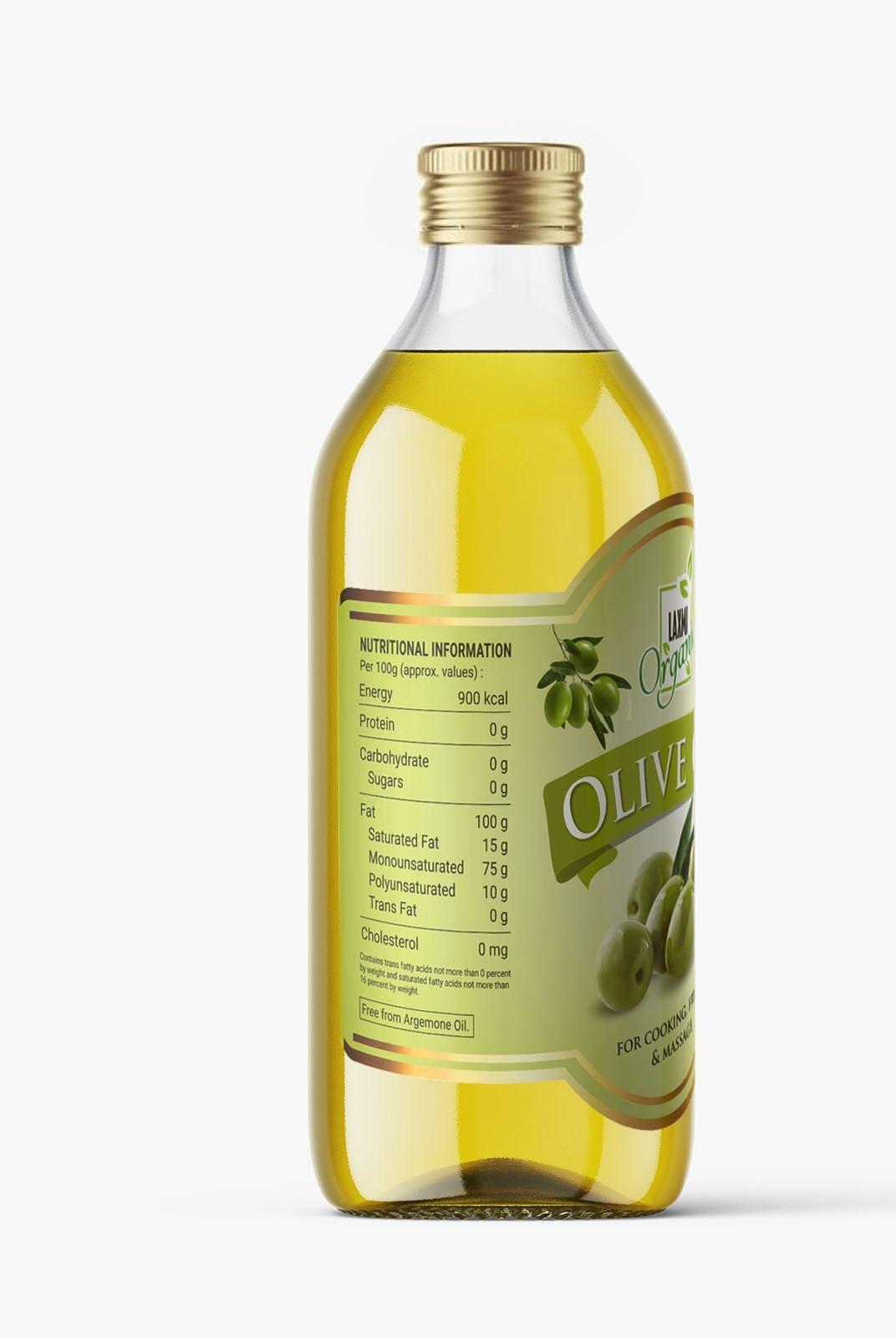 LAXMI ORGANIC OLIVE OIL Jaitun ka tel tail original light edible for extra baby body massage hair virgin cooking oils (1000)
