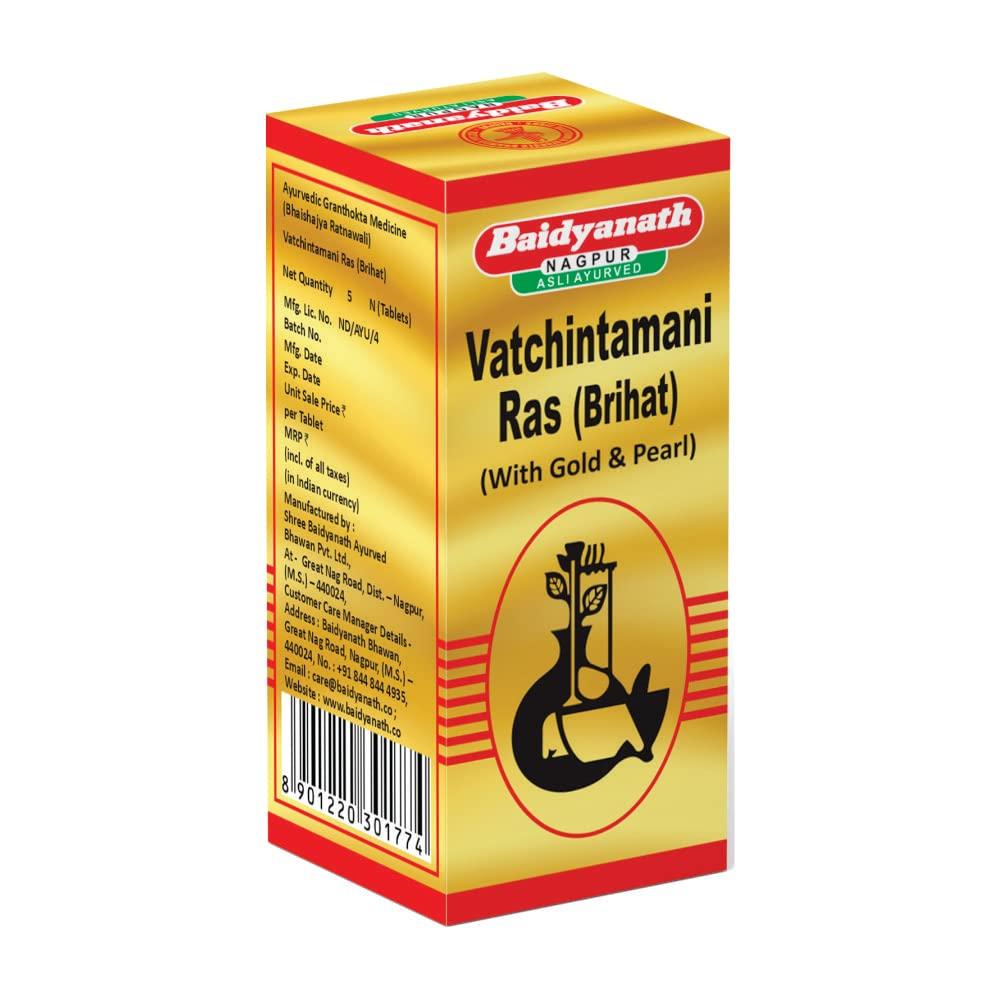 Baidyanath Baidyanath Vatchintamani Ras (Brihat) With Gold I For Joint Pain - 5 Tablets
