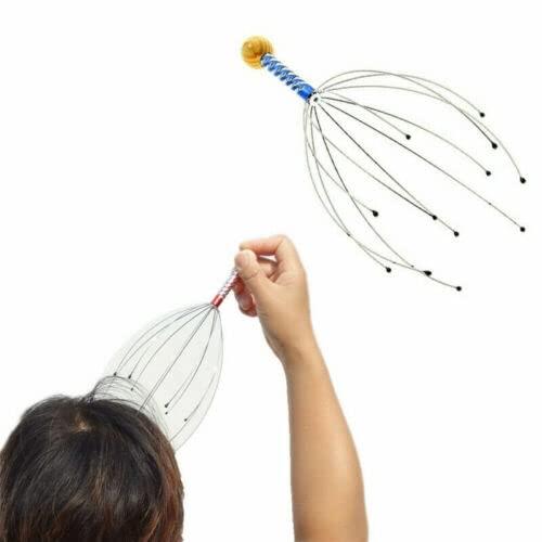 Massive Reckon Massive Reckon® Head massager Scalp Scratcher 12 Finger Body Relaxing Hair Massage Hand Scalp Massager Hand Held Scalp for Pain Relief and Hair Growth Neck Manual Massager