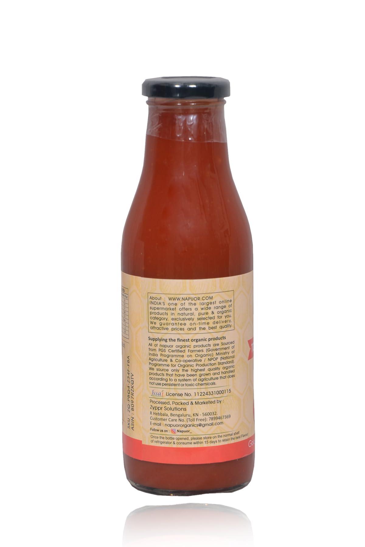 NAPUOR Napuor Organic Tomato Ketchup - Organically Grown,No Preservatives or Chemicals(600GM) Value Pack