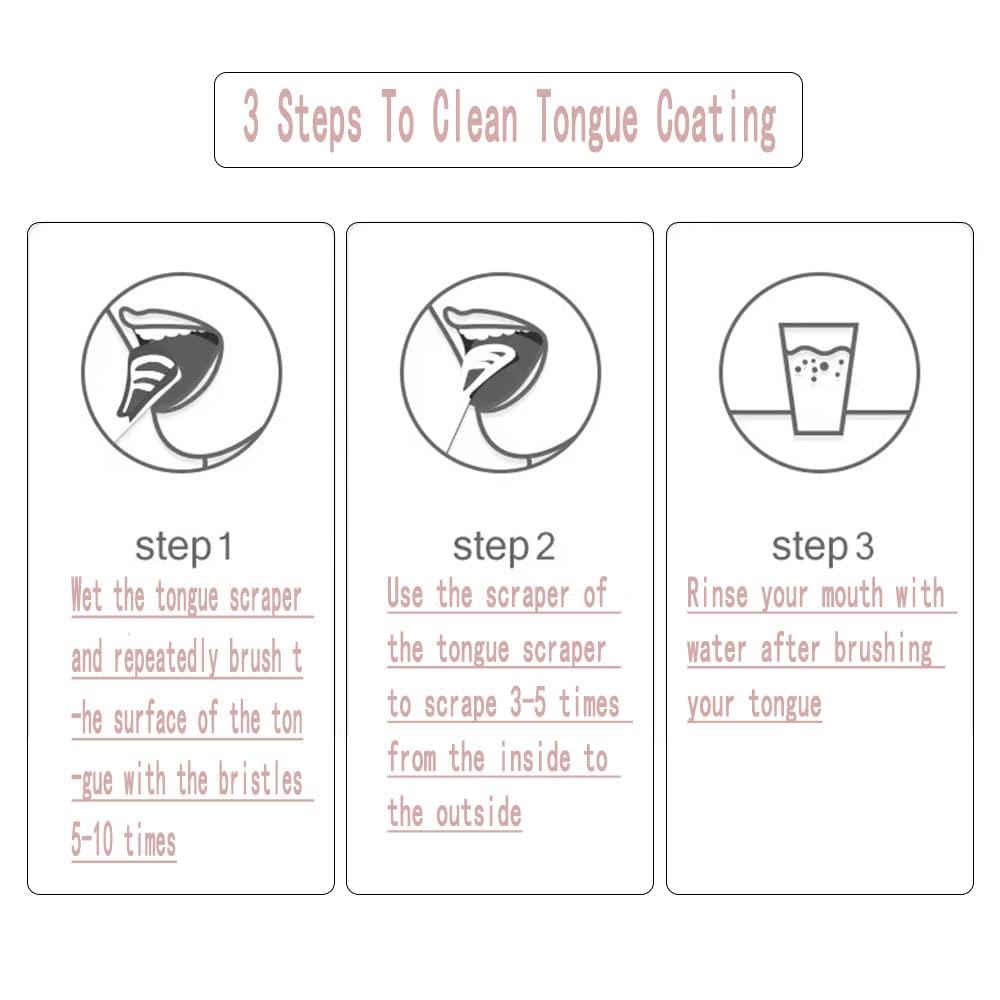 PIVHWIR PIVHWIR 4-Pack Tongue Scrapers, Tounge Scraper Cleaner Keep Fresher Breath, Tongue Cleaner Brush for Adults Kid Helps Fight Bad BreathRandom Color