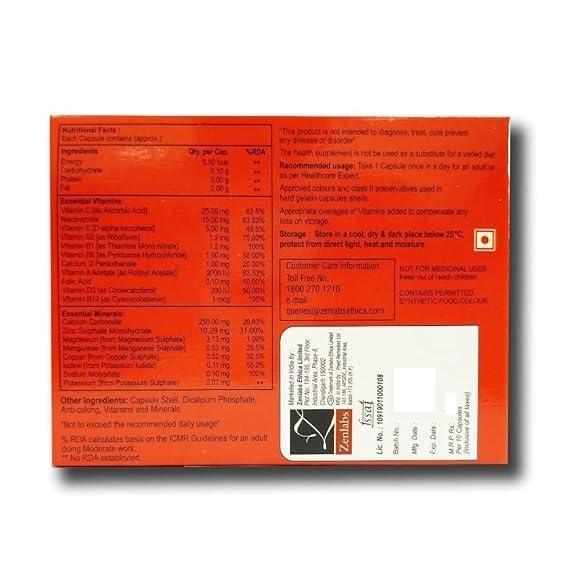 Vm Retails Zenovit Multivitamin,Mineral & Antioxidant Soft Gelatin Capsule (PACK OF 5)