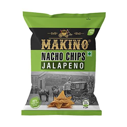Makino Makino - Nacho Chips Roasted Masala, Peri Peri, Cheese, Jalapeno, Sweet Chilli, Salsa Flavour of 60 Gram | Tortilla | Healthy | Tasty Savoury Snack | Delicious Nacho Chips | Low Calorie - Pack of 6