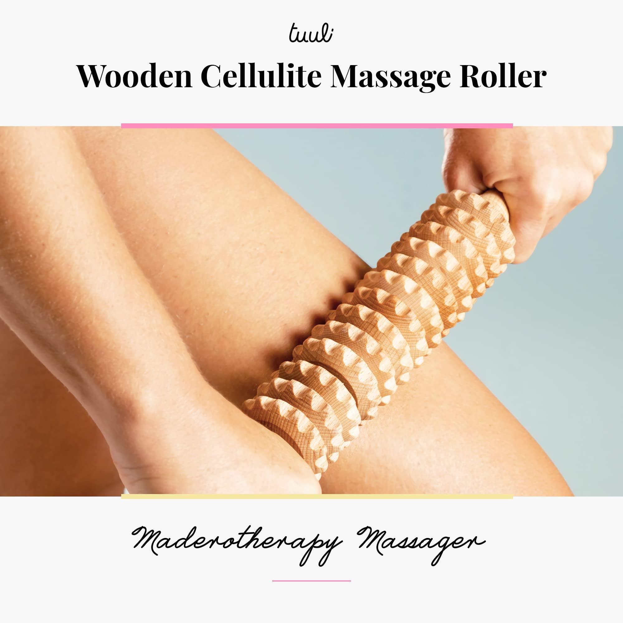tuuli Tuuli Accessories Anti Cellulite Massage Roller Tool Massager Maderotherapy Wooden 15.7 inches