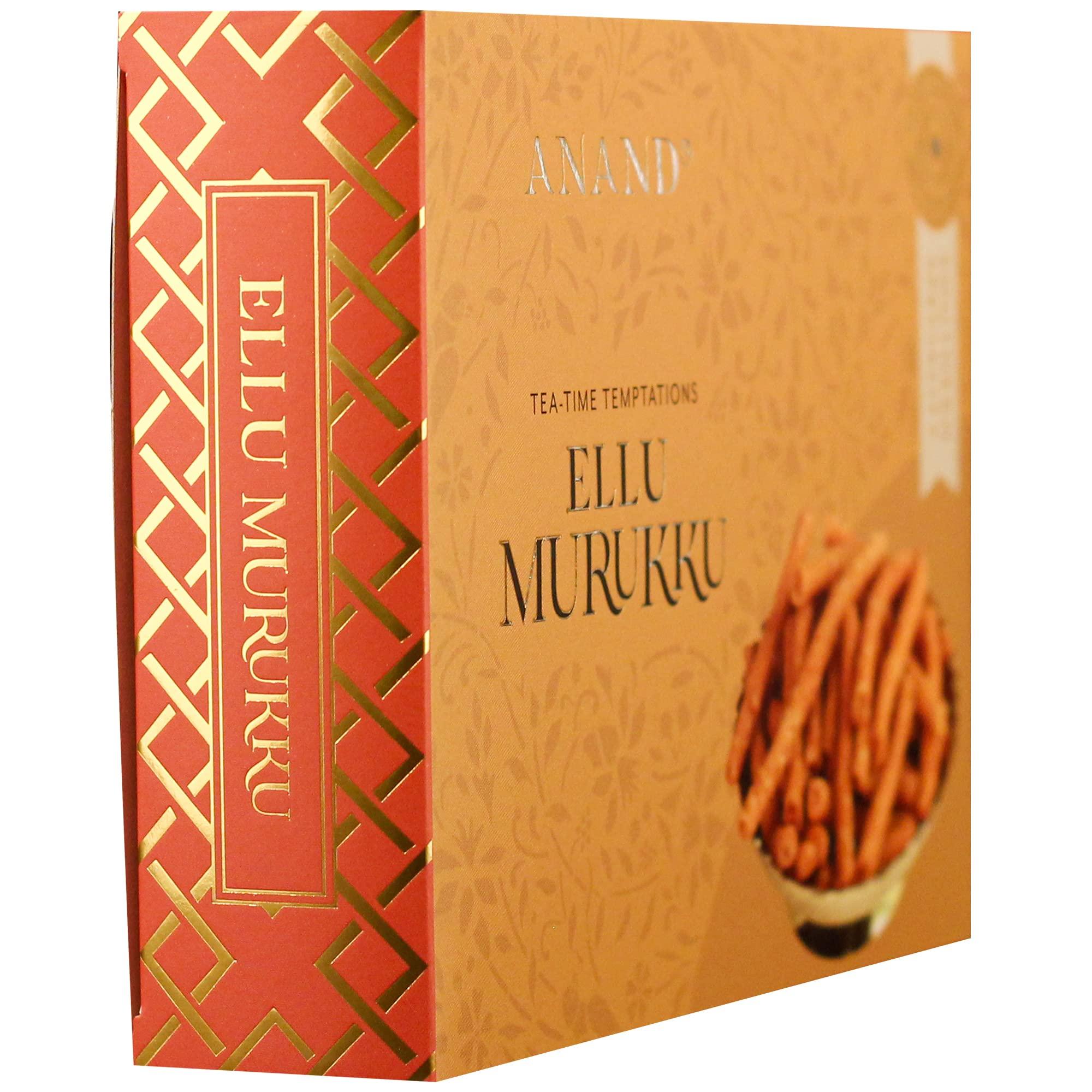 ANAND ANAND Ellu Murukku | Indian Snacks | Delicious, Chrunchy Namkeen, Ready to Eat | Cholesterol Free, No Trans Fats, No Preservatives | (Pack of 2x200 gram)