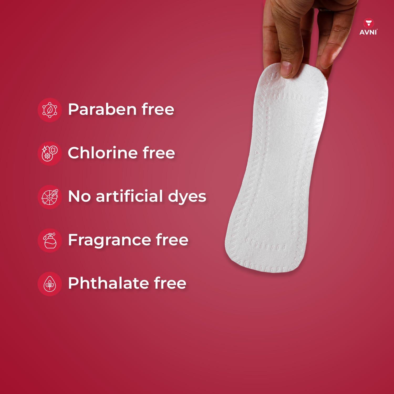 Avni Avni - Disposable Cotton Panty Liner | 20 count (Pack of 4) | 24 Hours Protection | Extra Long Coverage | Ultra Thin Layer | Anti - Slip Curved Design | MultiPurpose Use