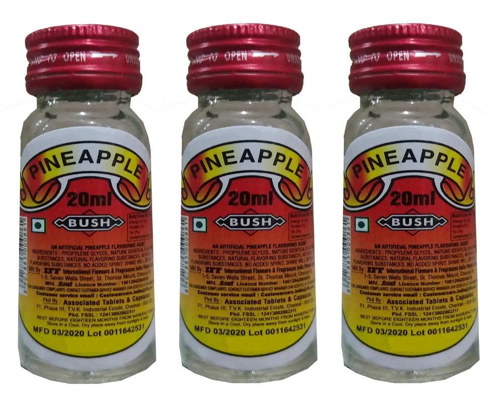 Nithi Foods Nithi Foods, Bush, Pineapple Essence, Nature Identical Pineapple Flavouring Agent - 20 ml x 10