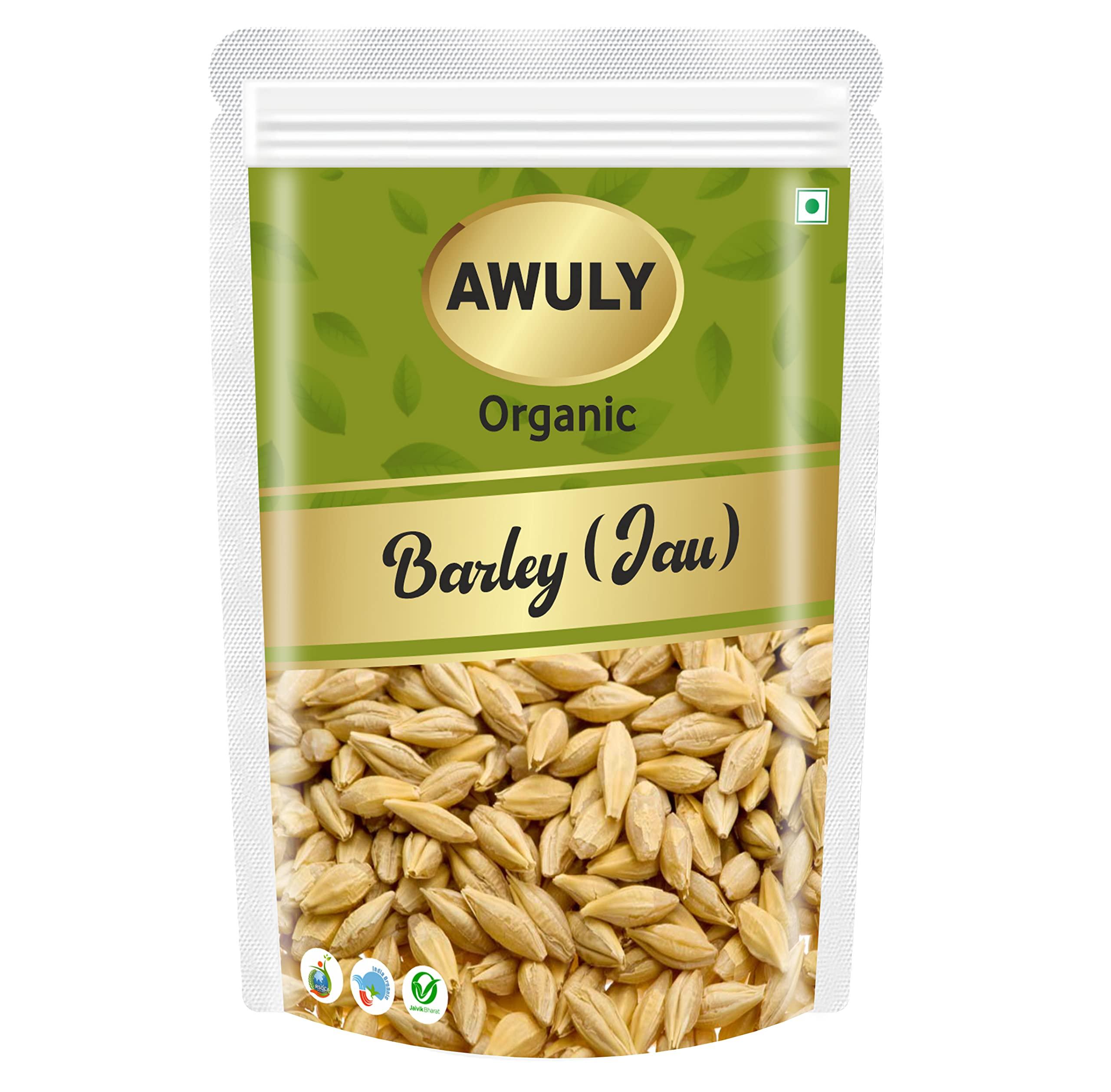 AWULY AWULY Organic Whole Grain Raw Pearl Barley Seed For Planting or Sprouting | Jo, Jau Sabut| -Non-GMO,Barley Flour - Rich in Fiber, Protein, and Nutrients (2kgs)