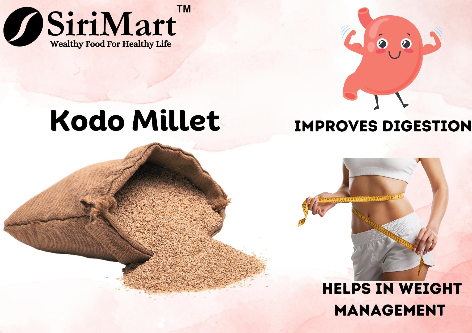 SiriMart Sridhanya combo pack of 5 positive millets having browntop millets | 1 kg Unpolished Millet Combo Pack of 5, Browntop, Foxtail, Kodo, Barnyard, and Little Millet [Total 5 kg], Natural Farm Grown