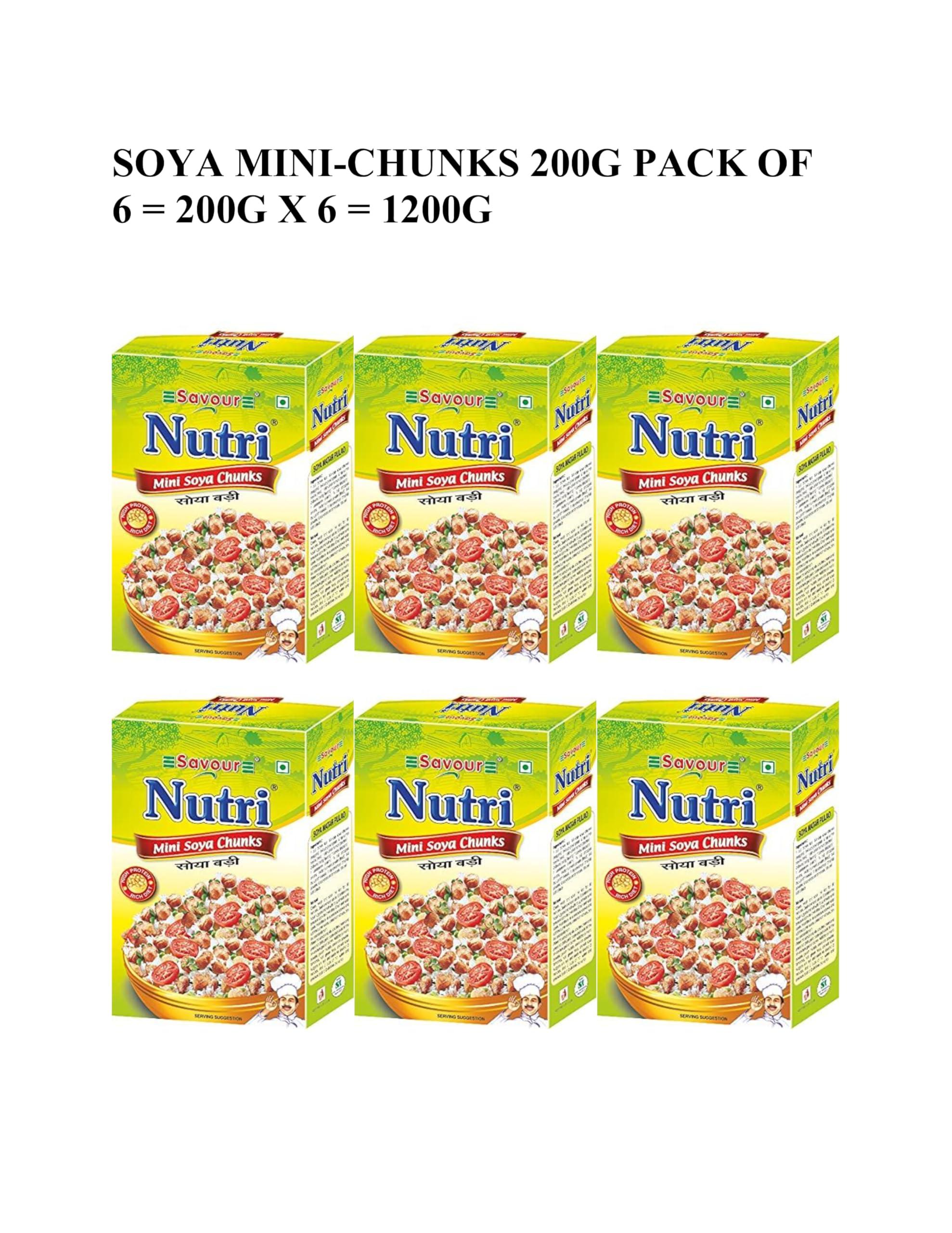 Savour Savour Nutri Soya Mini Chunks 200 Grams - Box Pack of 6