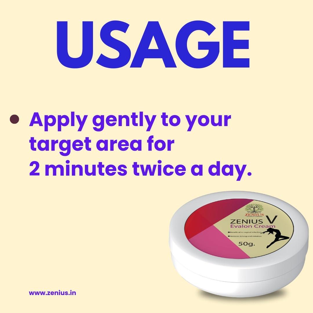 ZENIUS Zenius Evalon Cream and Medicine for V Care and Infection (150G)