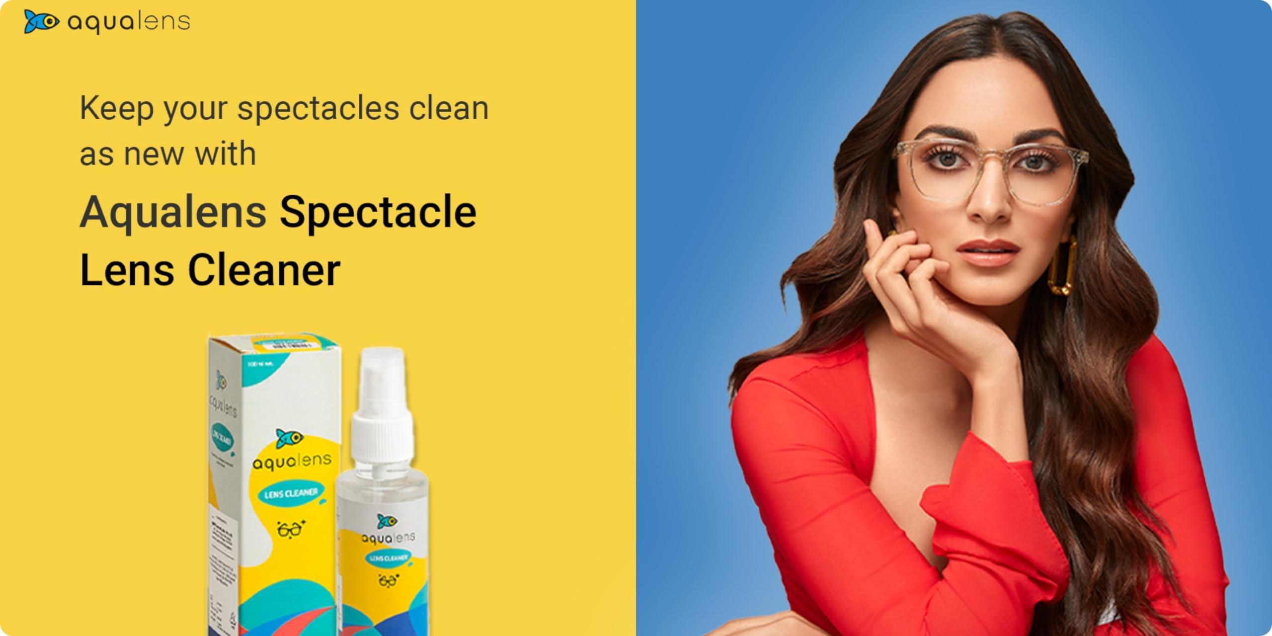 AQUALENS CONTACT LENSES Aqualens Spectacle Lens cleaner 100ml for Specs + Digital lens Cleaner for Laptop/Screen 100ml