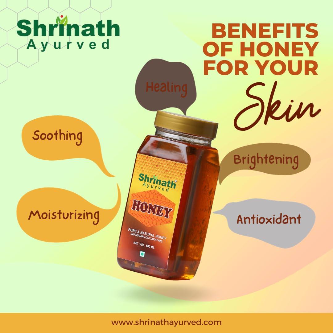 SHRINATH AYURVED SHRINATH AYURVED Natural Honey Real and pure honey no suger adultration Pack of 1-500gram