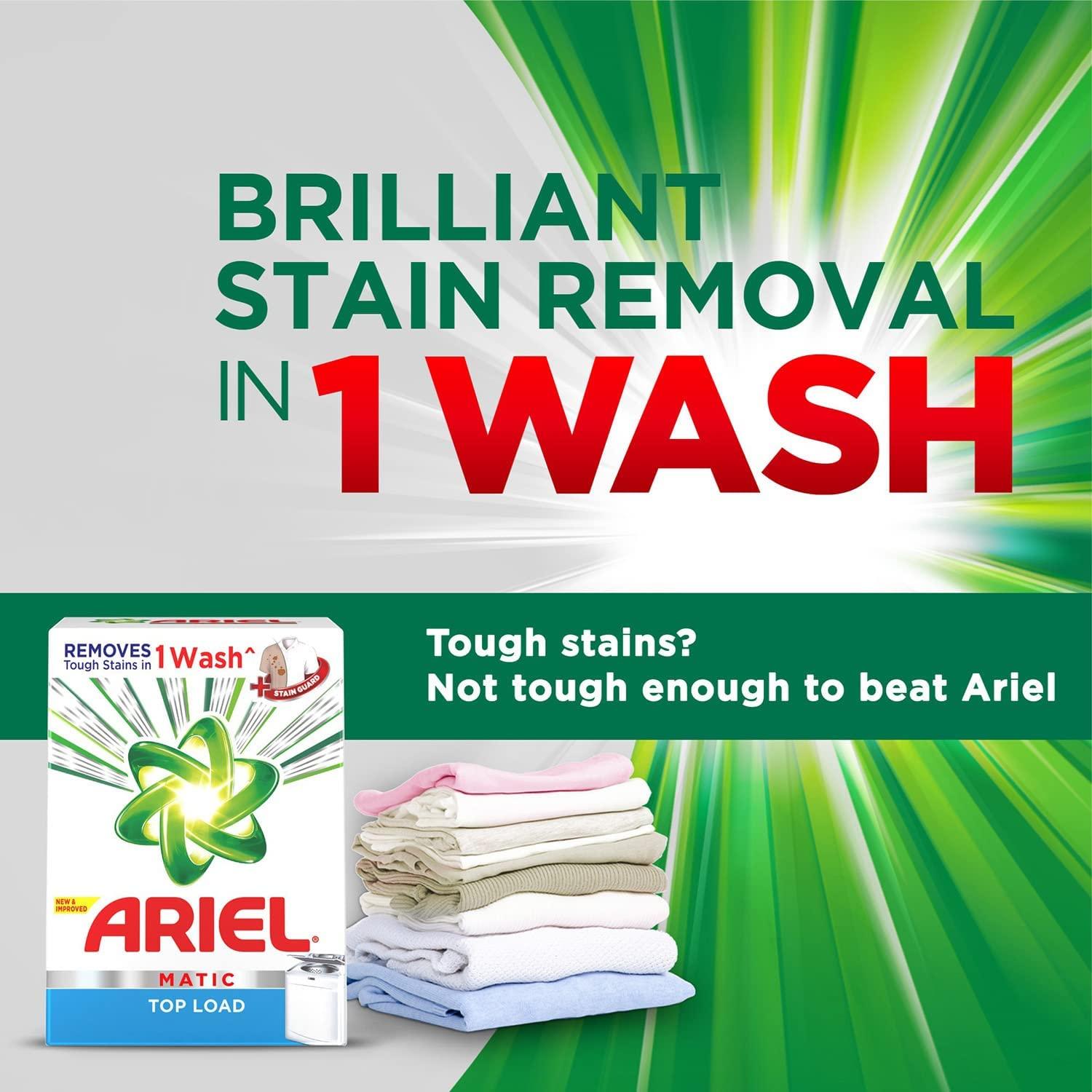 Ariel Ariel Matic Liquid Detergent Top Load Refill Pouch, 2 Litre & Ariel Matic Top Load Detergent Washing Powder - 1 kg