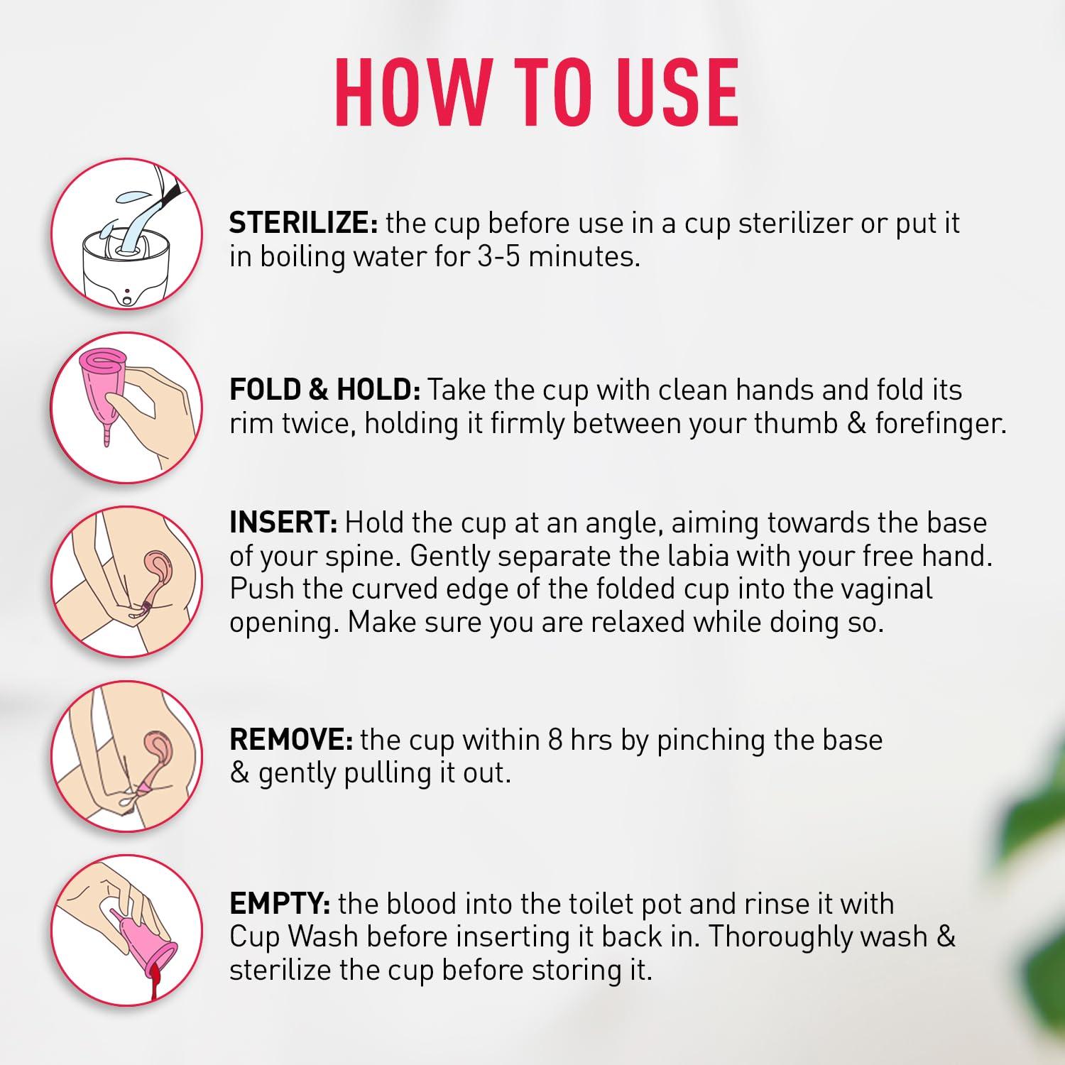 Sirona Sirona Reusable Menstrual Cup for Women | Medium and Small Size with Pouch | Ultra Soft, Odour and Rash Free | 100% Medical Grade Silicone | No Leakage | Protection for Up to 8-10 Hours | FDA Approved