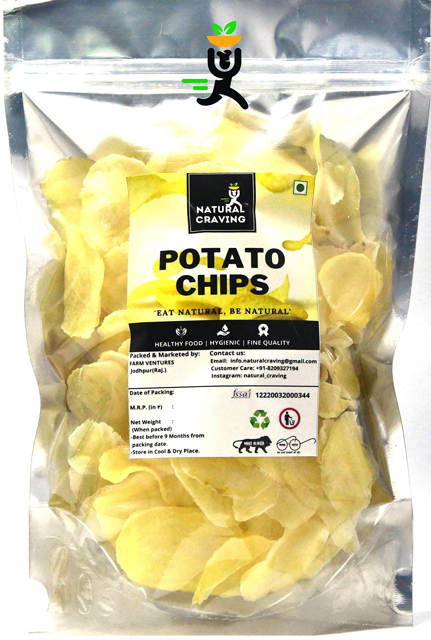 NATURAL CRAVING Natural Craving™ : Dried Potato Chips | Ready to Fry Aalu Chips, 200 Grams, Upwas Snacks