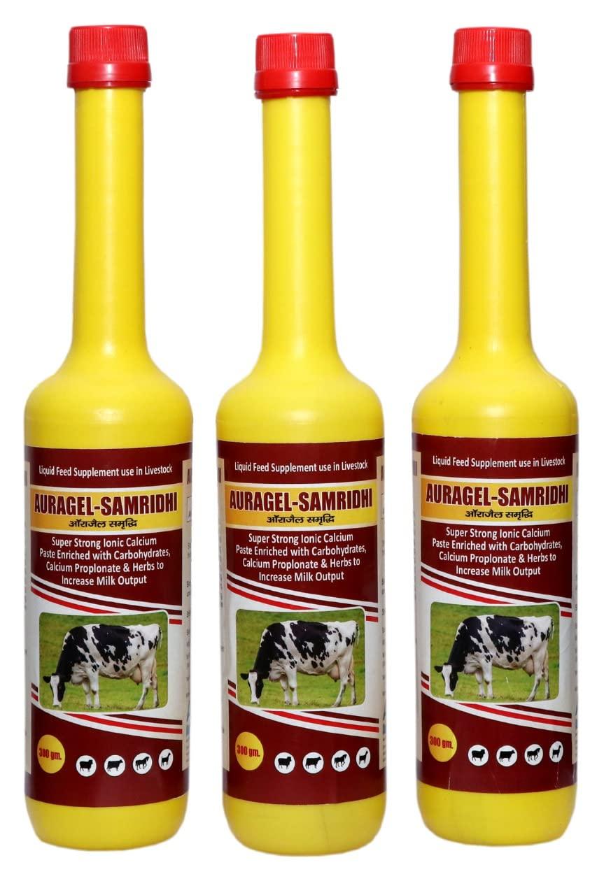 Pharma Pharma Calcium For Cow | ALL ROUND MultiVitamin & Calcium Tonic For Cow For Milk Booster | Calcium Liquid Supplement For Cows | Improve Metabolism, Digestive System, Blood Calcium Level (Pack of 3)