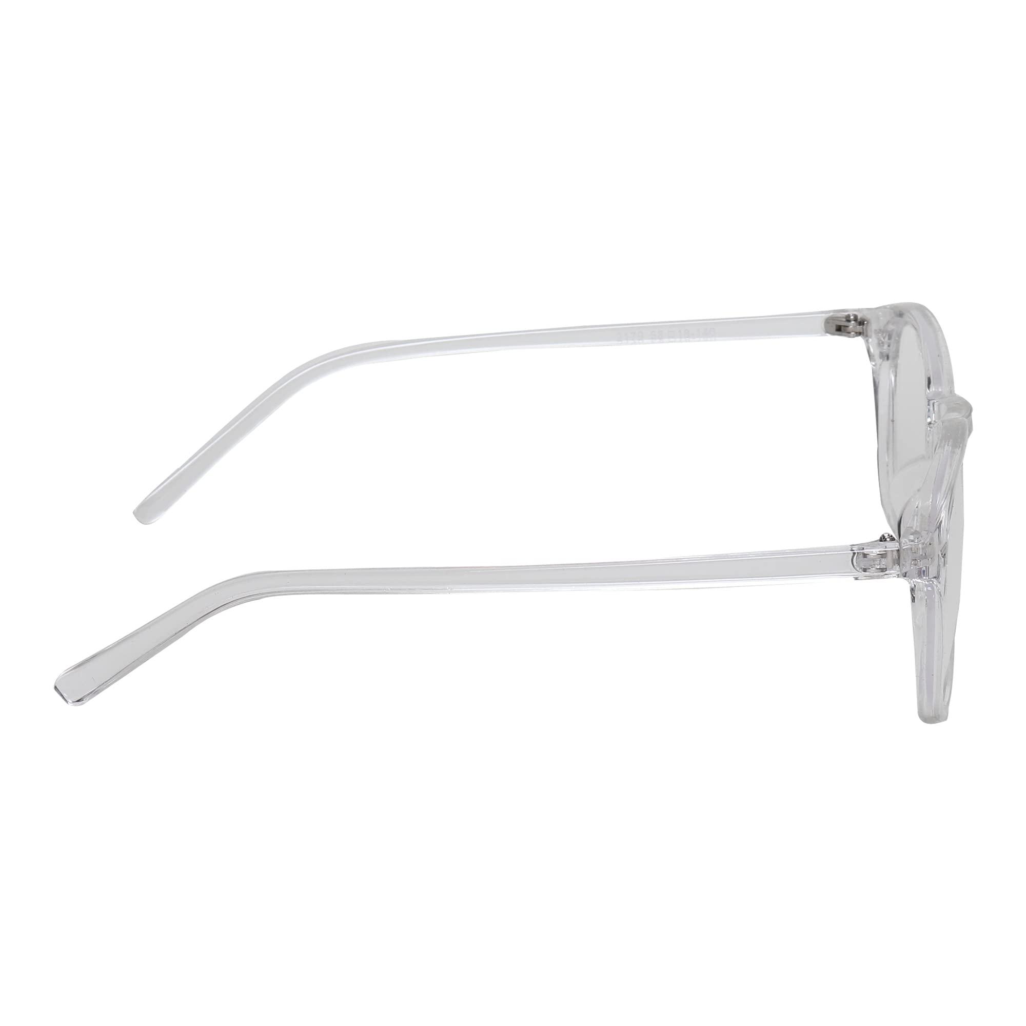 Dervin Dervin Oval Blue Cut Computer Glasses for Eye Protection | Anti Glare, Blue Light Filter Glasses & Zero Power | UV Protection Specs for Men & Women | Blue Cut Lenses (Transparent)