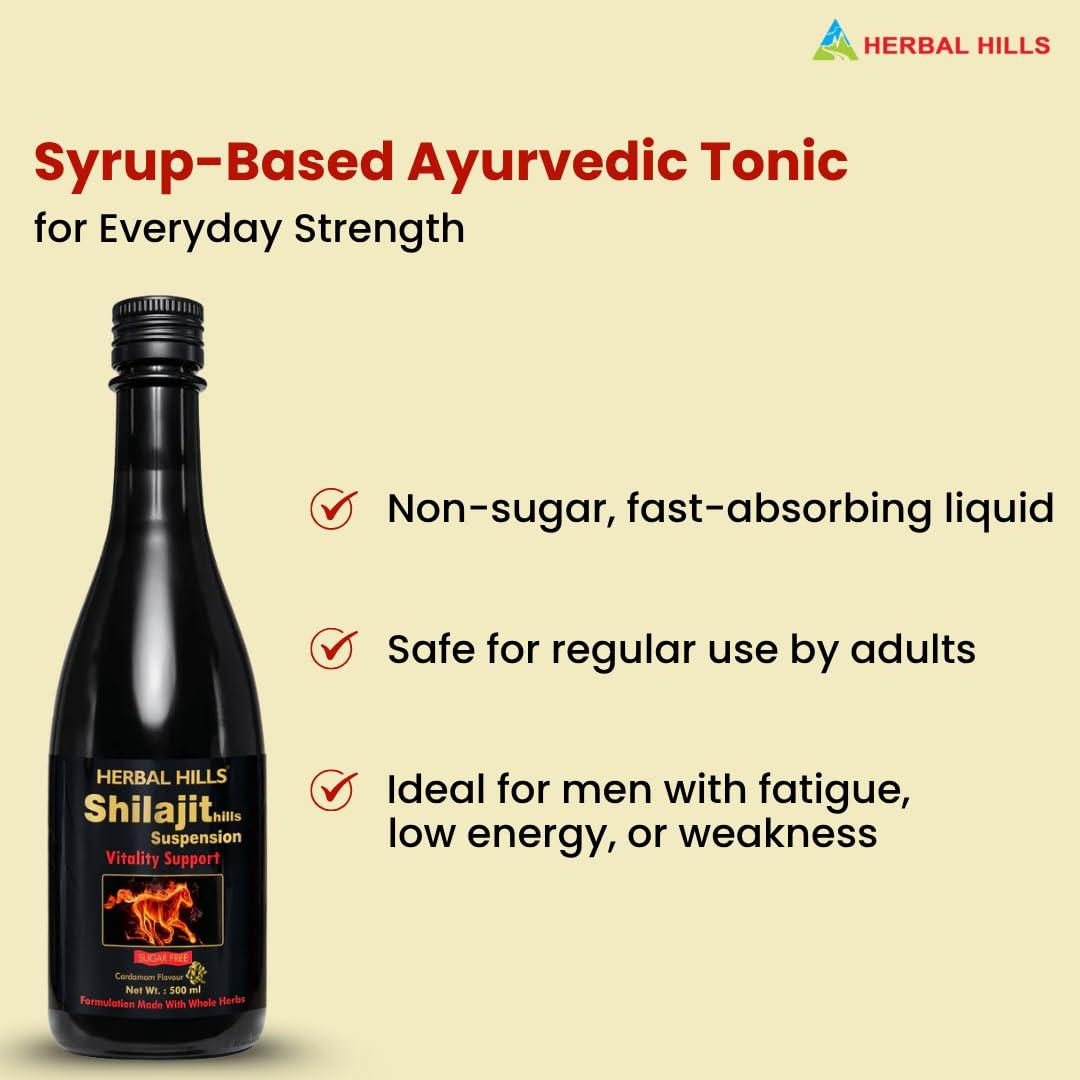 HERBAL HILLS Herbal Hills Shilajit Suspension (500 ML PACK OF 4)